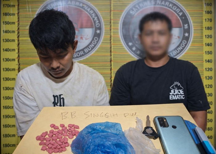 Satresnarkoba Polres Bungo Amankan Dua Pelaku Narkotika Jenis Ekstasi