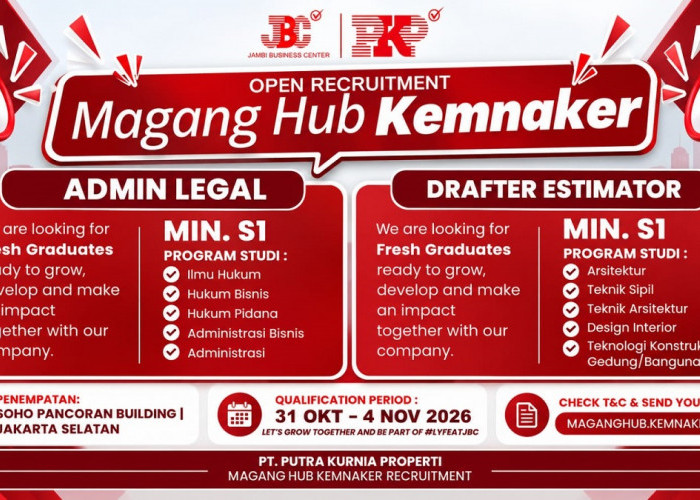 PT Putra Kurnia Properti Buka Rekrutmen Magang Hub Kemnaker, Tersedia Posisi Admin Legal dan Drafter Estimator