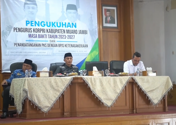 Budhi Hartono Resmi Dikukuhkan Jadi Ketua KORPRI Muaro Jambi 2023-2027