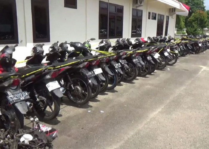 Puluhan Unit Kendaraan Roda Dua Bodong Diamankan Polres Tebo