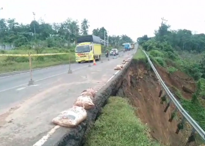 4 Titik Jalan Nasional di Kabupaten Bungo Terancam Amblas