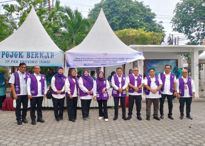 Ketua TP Posyandu Jambi Hesti Haris Bersama PUTR Ajak Masyarakat Waspada Musim Kemarau