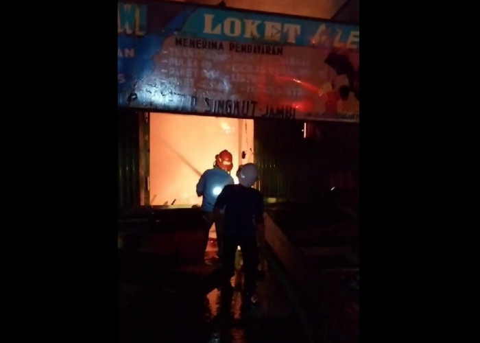 2 Kios dan 1 Ruko Hangus Terbakar di Pasar Singkut Sarolangun