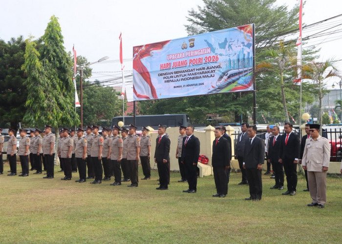 Wakapolres Bungo Pimpin Upacara Hari Juang Polri Tahun 2026