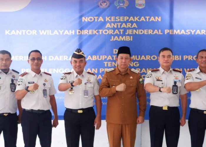 Bupati Muaro Jambi Teken MoU dengan Kanwil Ditjenpas Jambi, Fokus Siapkan Warga Binaan Kembali ke Masyarakat