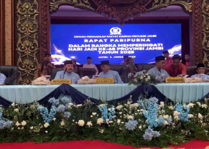 Rapat Paripurna Istimewa HUT Provinsi Jambi Ke-68 Dihadiri Jaksa Agung dan Menteri Desa Dan PDT RI 