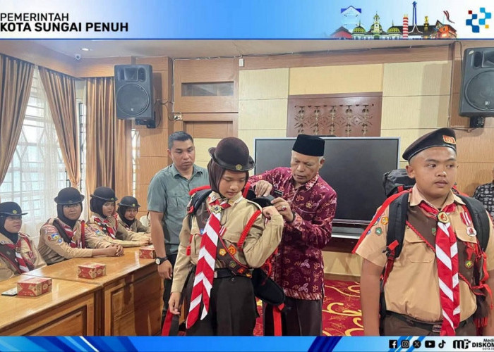 Wawako Azhar Hamzah Lepas Kontingen Pramuka ke Jamda Jambi 2026