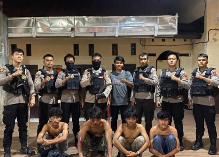 Empat Anggota Geng Motor Diamankan di Jambi, Dua Bawa Senjata Tajam