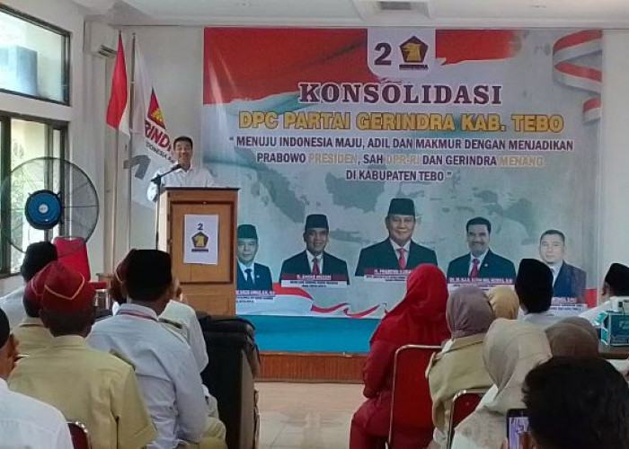 DPC Gerindra Tebo Gelar Konsolidasi untuk Pemilu 2024, Ini Target dari DPD Gerindra Provinsi Jambi