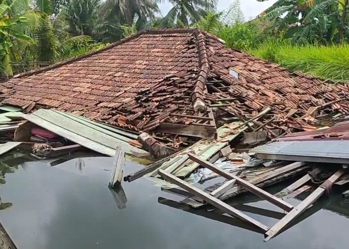 Satu Rumah Roboh di Tanjung Raden Akibat Dilanda Banjir, Indah Panik Rumah Tiba-Tiba Bergoyang