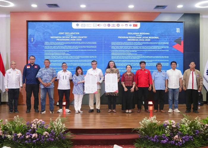 Kemnaker, Pengusaha, Serikat Pekerja, dan ILO Teken Deklarasi Pekerjaan Layak 2026–2030