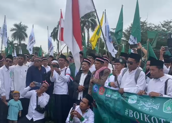Aksi unjuk rasa santri, minta aparat hukum usut tuntas fitnah kepada ulama