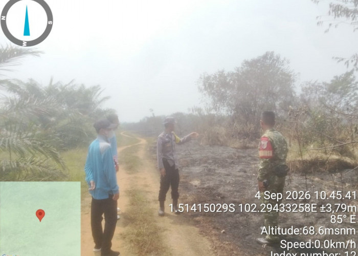 Hotspot Terdeteksi, Polisi Temukan 3 Hektare Lahan Terbakar di Bungo, Penyebab Masih Diselidiki