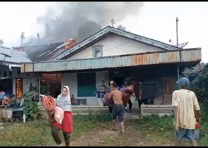 3 Rumah di Kelurahan Jaya Setia Pasar Muara Bungo Hangus Terbakar