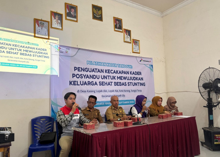 Pertamina EP Jambi Perkuat Kader Posyandu, Cegah Stunting di Muaro Jambi