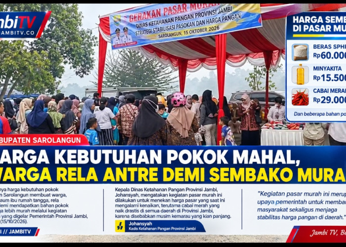 Harga Sembako Melambung, Warga Sarolangun Rela Antre Demi Bahan Pokok Murah