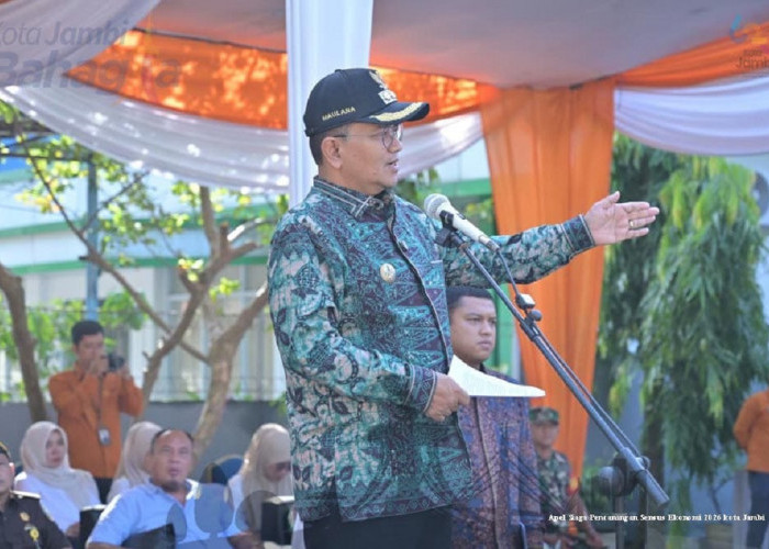Dukung Suksesnya Sensus Ekonomi 2026, Wali Kota Jambi Pimpin Apel Pencanangan Siaga Sensus Ekonomi