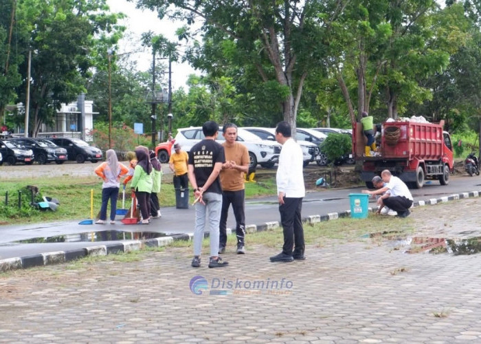 Gerak Cepat Usai Arahan Prabowo Subianto, Pemkab Muaro Jambi Turun Tangan Bersih-bersih Kantor Bupati