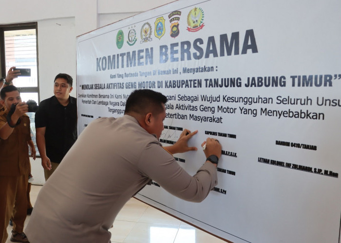 Polres Tanjab Timur Gelar Rakor Strategi Penanggulangan Geng Motor