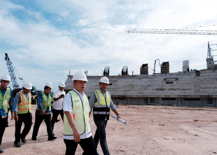 MANTAP WO ! Pembangunan Stadion Jambi Swarna Bhumi Terus Dikebut, Al Haris Optimis Tahun ini Bisa Dipakai