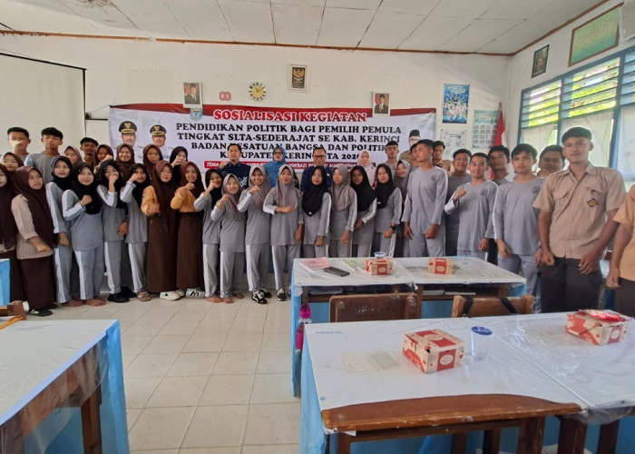 Bawaslu Kerinci berikan Pemahaman Pendidikan Politik Bagi Pemilih Pemula  ?