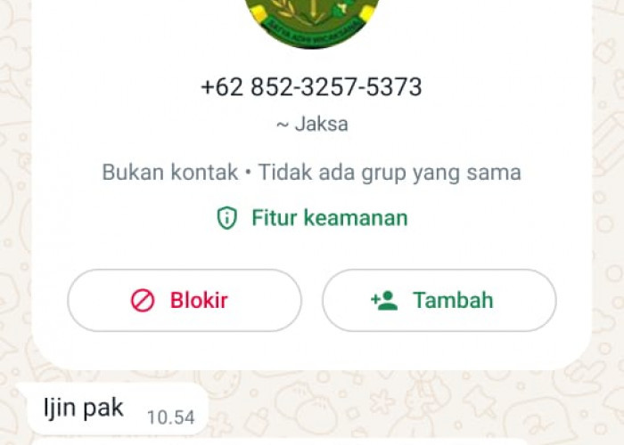 Namanya Dicatut Orang Tidak Dikenal, Kasi Pidum Kejari Tebo Sefri Hendra Minta Masyarakat Waspada