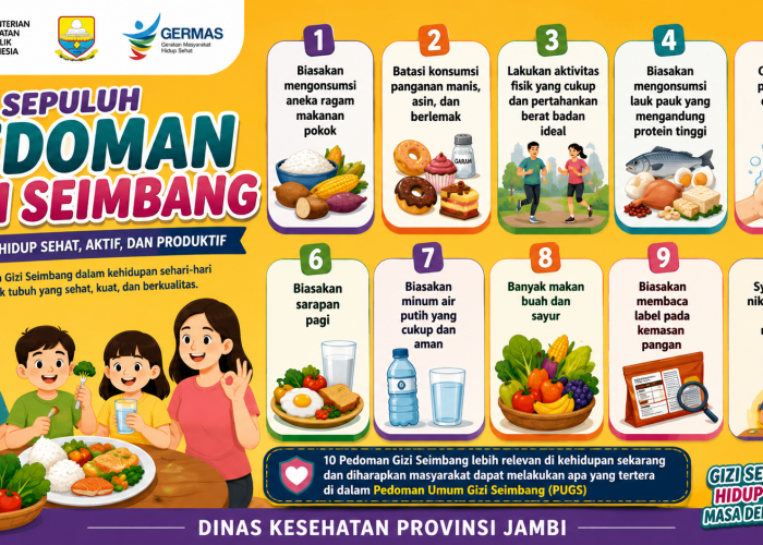 Dinkes Jambi Ajak Masyarakat Terapkan 10 Pedoman Gizi Seimbang