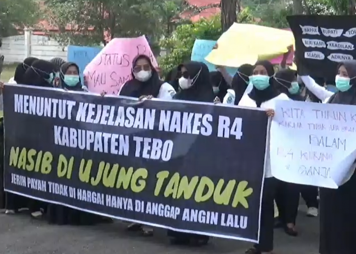 Ratusan Nakes Honorer R4 Tebo Desak Masuk PPPK Paruh Waktu 
