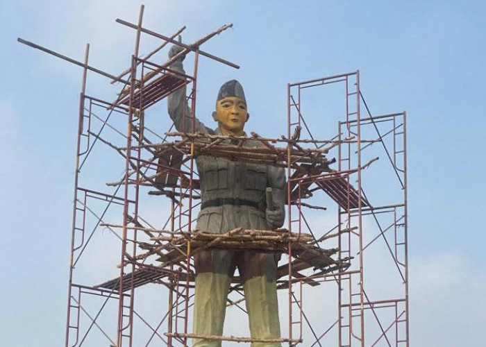 Pembangunan Patung Bung Karno di Banyuasin Jadi Sorotan, Wajahnya Lucu dan Gempal Tak Mirip Soekarno