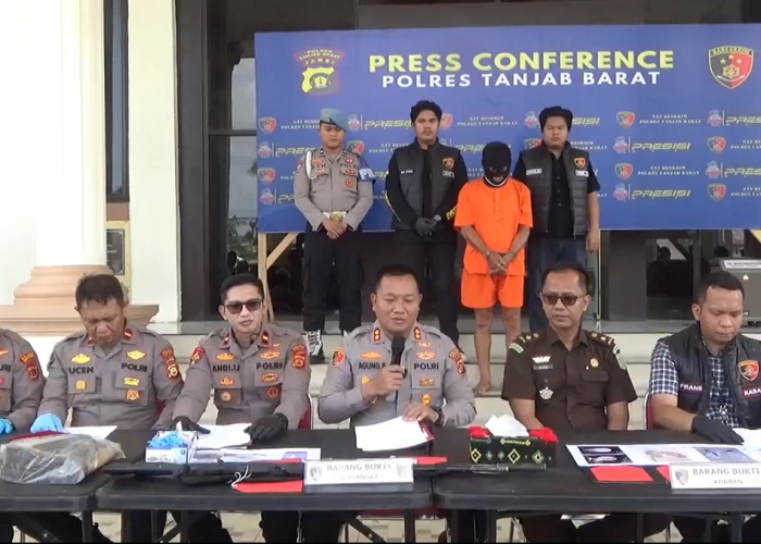 Polres Tanjab Barat Ungkap Kasus Pembunuhan Bermotif Perselingkuhan Kota Jambi