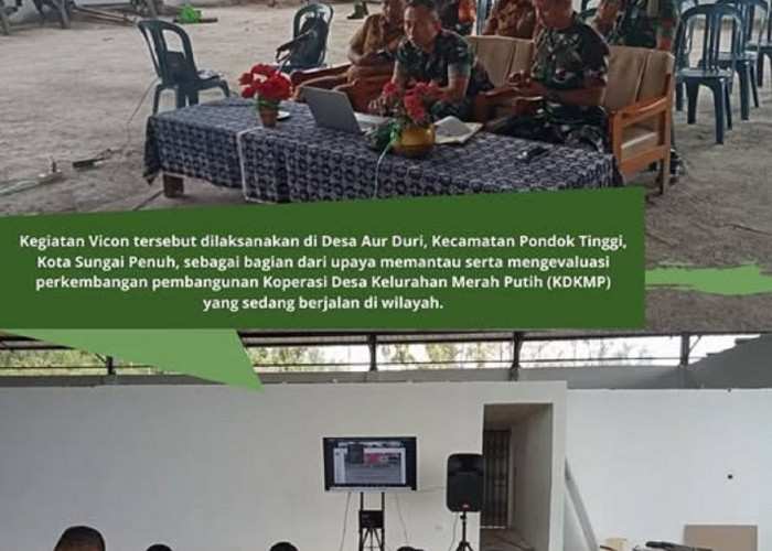 Dandim 0417/Kerinci Ikuti Vicon Evaluasi Percepatan Pembangunan KDKMP Bersama Wakil Panglima TNI