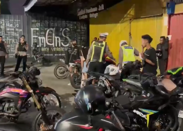 Razia KRYD Polresta Jambi, Puluhan Motor Knalpot Brong Terjaring