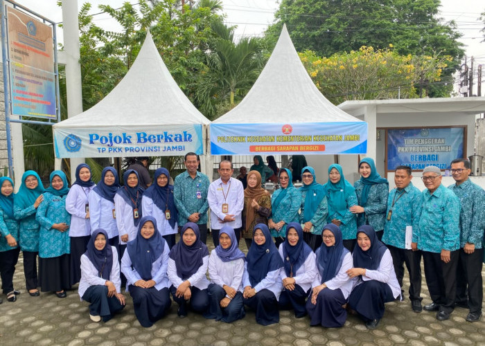 Ketua TP PKK Hesti Haris Bersama Poltekkes Kemenkes Jambi Gelar Pojok Berkah untuk Tingkatkan Gizi Masyarakat
