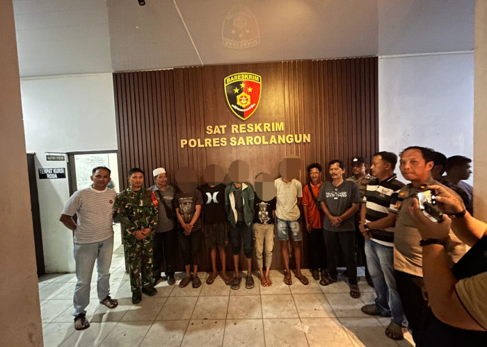 5 Warga SAD Pelaku Pengeroyokan  Oknum TNI di Air Hitam Serahkan Diri Ke Polisi 