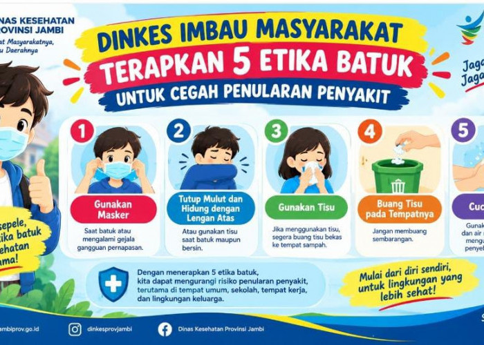 Dinkes Imbau Masyarakat Terapkan 5 Etika Batuk Untuk Cegah Penularan Penyakit  