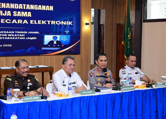 Polda Jambi Perkuat Sinergi Aparat Penegak Hukum melalui Persidangan Pidana Secara Elektronik