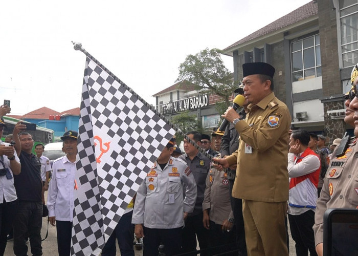 Guberbur Al Haris Lepas Angkutan Mudik Gratis Pemprov Jambi 2026 di Terminal Alam Barajo