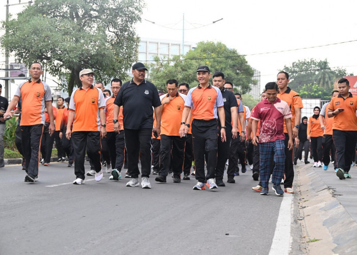 Menuju Hari Bhayangkara Ke-80, Polda Jambi Gelar Olahraga Bersama TNI - Polri dan Masyarakat