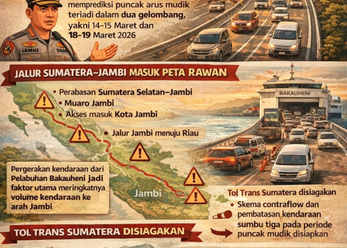 Mudik 2026, Jalur Sumatera–Jambi Diprediksi Padat