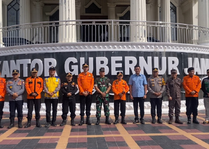 Al Haris Pimpin Apel Kesiapsiagaan Hadapi Bencana Hidrometeorologi Basah di Jambi