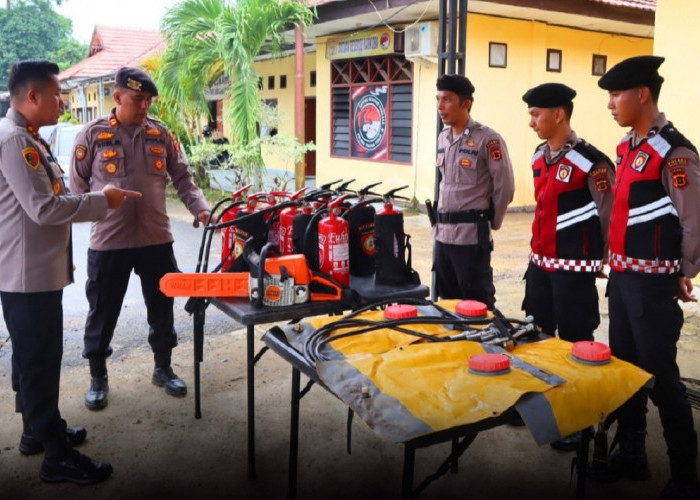 Cek Kesiapan Hadapi El Nino, Polres Tanjab Timur Pastikan Peralatan dan Personel Siaga Karhutla