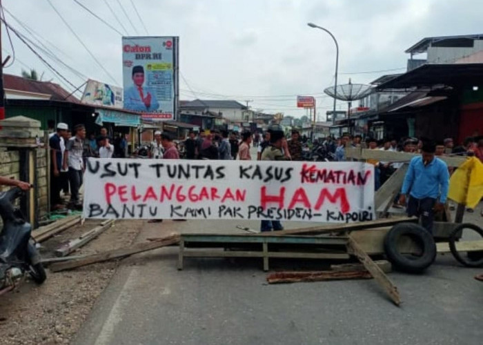 Breaking News, Warga Mandiangin Kembali Blokir Jalan Sarolangun – Jambi