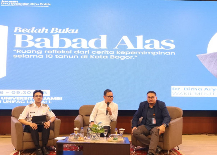 Wali Kota Maulana Hadiri Bedah Buku “Babad Alas”, Wawako Jambi Jadi Moderator Diskusi Inspiratif di Unja
