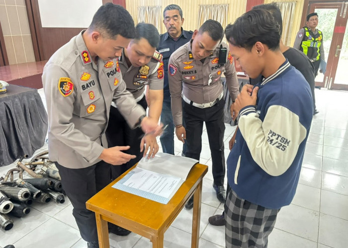 Muaro Jambi Zero Knalpot Brong, 50 Pelanggar Dipanggil Polisi dan Diminta Bikin Janji