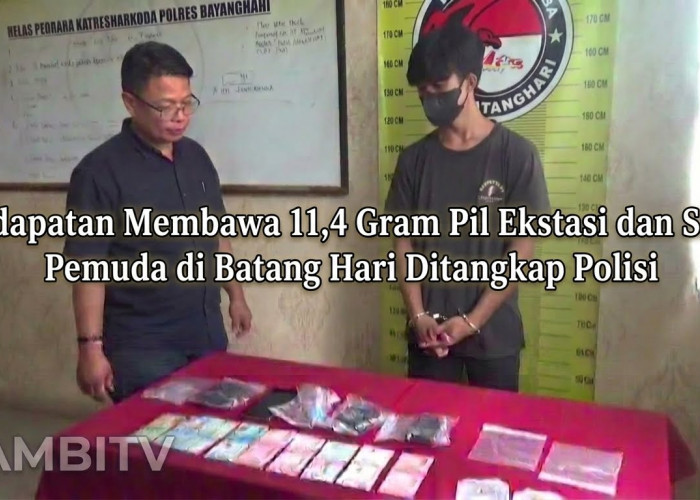 Kedapatan Membawa 11,4 Gram Pil Ekstasi dan Sabu, Pemuda di Batang Hari Ditangkap Polisi