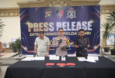 Polda Jambi Gelar Konferensi Pers Pengungkapan Kasus Dugaan Tambang Emas Ilegal di Bungo