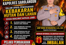 Polres Sarolangun Gelar Sayembara Karhutla, Ungkap Pelaku Bakar Lahan Dapat Hadiah