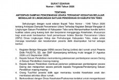 Kualitas Udara Masih Tak Sehat, Bupati Tebo Perpanjang Belajar Daring hingga 2 September