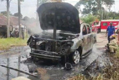 Mobil Ford Ranger Terbakar di Muaro Jambi, Diduga Akibat Korsleting Listrik