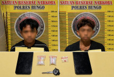 Satresnarkoba Polres Bungo Amankan Dua Terduga Pelaku Narkotika di Tanah Sepenggal